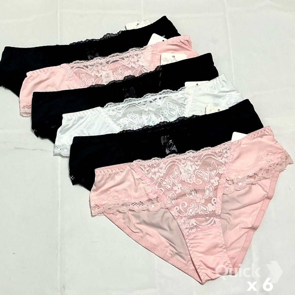 NWT Floral Lace Low-Rise Panties - 6 pcs Set